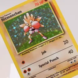 Pokemon TCG - Hitmonchan 7/102 Base Set Holo Rare WOTC 1999 - NM - Image 1