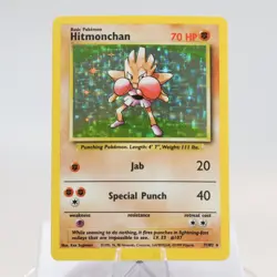 Pokemon TCG - Hitmonchan 7/102 Base Set Holo Rare WOTC 1999 - NM - Image 2