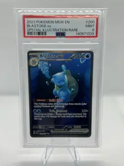 Pokemon Blastoise ex 200/165 Scarlet & Violet 151 Illustration Rare Holo PSA 9 - Image 1