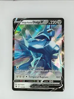 2022 Pokemon Astral Radiance Origin Forme Dialga V 113/189 NM - Image 1