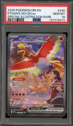 Pokemon Ethan's Ho-Oh ex Destined Rivals Special Illustration Rare #230 PSA 10 - Image 1