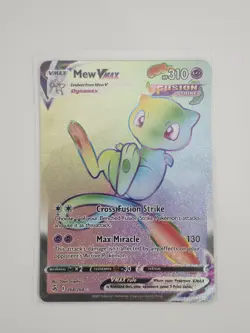 2021 Pokemon Fusion Strike Rainbow Secret Rare #268/264 Mew VMAX - Image 1