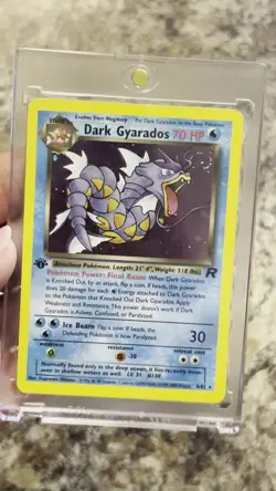 Pokemon Dark Gyarados TCG 8/82 Double Holo Swirl Pre-Release Promo First Edition - Image 2