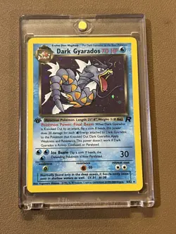 Pokemon Dark Gyarados TCG 8/82 Double Holo Swirl Pre-Release Promo First Edition - Image 3