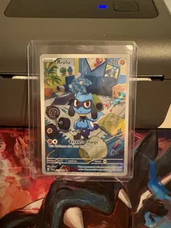 Pokemon Riolu TCG Illustration Rare Card 215/198 Scarlet & Violet Base Set NM - Image 1