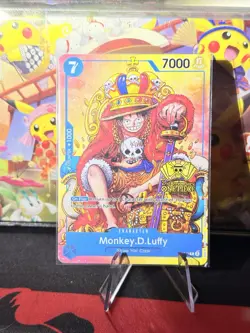 P-043 Monkey.D.Luffy 2nd Anniversary Stamped Promo One Piece Promotion Card NM - Image 1