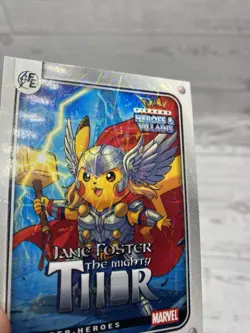 Pikachu as Jane Foster Lazer Holo Marvel Heroes & Villains Non-Pokemon Fan Art - Image 4