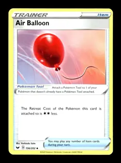Pokemon Sword & Shield Base Set AIR BALLOON 156/202 - Image 1