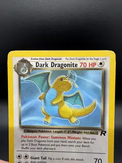 Pokemon TCG Dark Dragonite 22/82 Team Rocket Non Holo Unlimited - HP/Damaged - Image 3