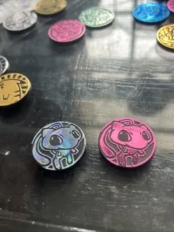Mew Rare Blue & Pink Holographic - Pokemon TCG Coin Never Played - Image 1