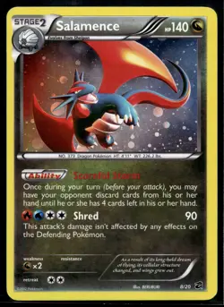 2012 Pokemon Dragon Vault 8 Salamence Cosmos Holo LP - Image 1