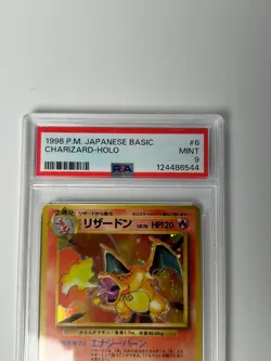 1996 POKEMON JPN BASIC #6 CHARIZARD-HOLO PSA 9 - Image 2
