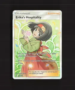 Erika's Hospitality 174/181 Team Up Full Art Ultra Rare Holo Pokemon Card DMG - Image 1