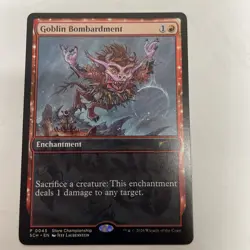 MTG magic cards 1x Goblin Bombardment - promo Store Championship 2026 Unique & M - Image 1