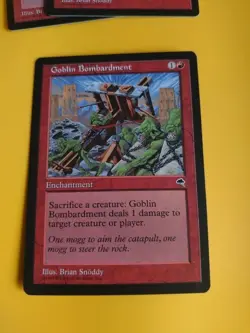 Goblin Bombardment, Tempest . Enchantment. Magic the Gathering Card. - Image 2