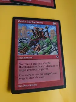 Goblin Bombardment, Tempest . Enchantment. Magic the Gathering Card. - Image 4