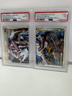 Pokemon TCG Palkia and Dialga Legend Rare Holo Card 101/102 Sequential PSA 8/7 - Image 1
