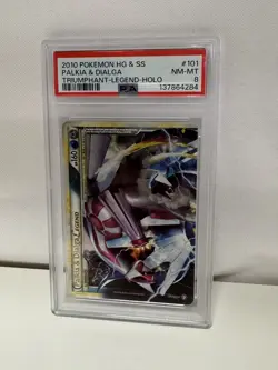 Pokemon TCG Palkia and Dialga Legend Rare Holo Card 101/102 Sequential PSA 8/7 - Image 2