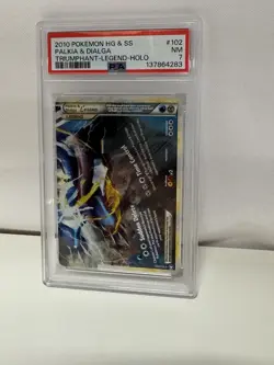 Pokemon TCG Palkia and Dialga Legend Rare Holo Card 101/102 Sequential PSA 8/7 - Image 4