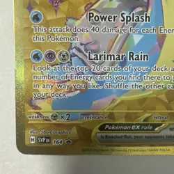 Lapras ex 164 Pokemon TCG; Scarlet & Violet Promo Cards Black Star Promo Holo - Image 5