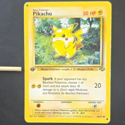 Pokemon Pikachu Base Set 1st Edition Card 60/64 50 HP Spark 20 English TCG - Image 1