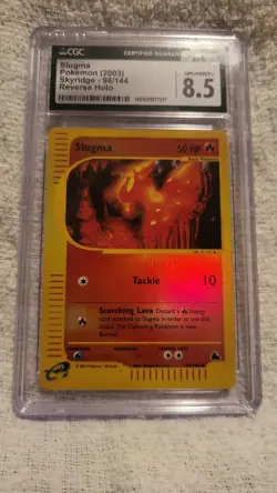 Slugma cgc 8.5 MINT REVERSE HOLO Skyridge 2002 E-Reader 98/144 psa card Pokemon - Image 1