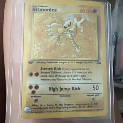 Hitmonlee 22/62 1st Edition Jungle Pokemon Card LP - Image 1