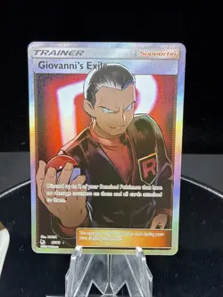 Giovanni's Exile FULL ART HOLO RARE 67/68 (NM/M) Hidden Fates Pokemon Card - Image 1