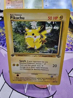Pokemon Jungle Pikachu Card 1999 First Edition 60/64 Vintage WOTC - Image 1