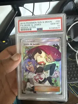 Pokemon TCG Jessie & James Trainer Full Art Ultra Rare Card 68/68 HF PSA 10 - Image 3