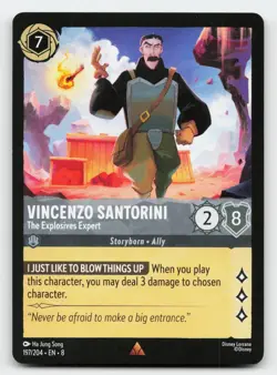 Vincenzo Santorini 197/204 Rare Reign of Jafar Lorcana Card - Image 1
