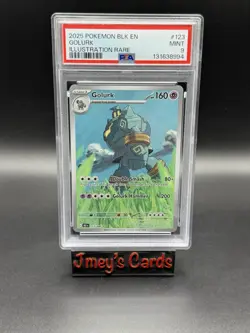 2025 Golurk Pokemon Graded PSA NM 9 Illustration Rare Black EN Gold Star - Image 1