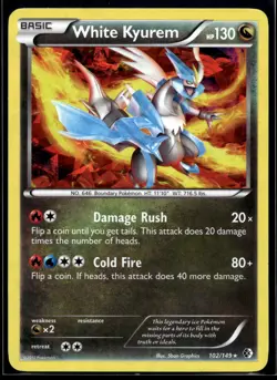 2012 Pokemon Boundaries Crossed 102 White Kyurem Holo Cracked Ice NM - Image 1