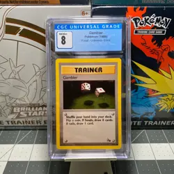 Pokemon Gambler Fossil Unlimited 1999 60/62 CGC 8 - Image 1