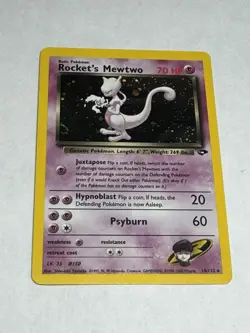 Rocket’s Mewtwo Holo Gym Challenge Unlimited Edition Rare Pokemon TCG - Image 1