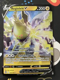 Pokemon TCG Regieleki V Sword & Shield - Silver Tempest 057/195 Holo Ultra Rare - Image 1
