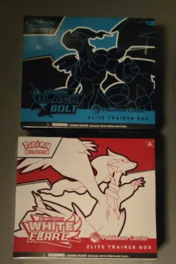 NEW POKEMON CENTER Elite Trainer Box WHITE FLARE and BLACK BOLT Set ETB SEALED - Image 1