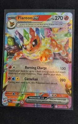 Flareon ex 014/131 Double Rare Holo Prismatic Evolutions Pokemon TCG NM/M - Image 1