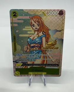One Piece O-Nami OP06-101 Championship CS 25-26 Nami Promo Card - Image 1