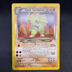 Pokemon TCG Dark Tyranitar Neo Destiny Holo Rare Card 11/105 - LP/MP - Image 1