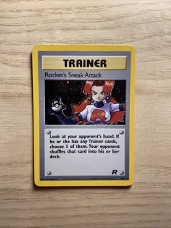 Pokemon Cards: Team Rocket 1st Edition Rare Holo: Rocket's Sneak Attack 16/82 - Image 1