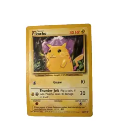 Pikachu 1999 Yellow Cheeks 58/102 Vintage Pokemon English Card - Image 1