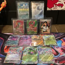 Lot of x12 (x 12) Rare Pokemon Cards - All NM - 3 IR, 2 Full Art, and 7 EX cards - Image 1