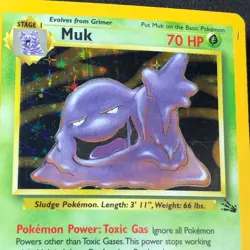 1999 Fossil: Muk (13/62) Holo Vintage Pokemon Card - Image 3