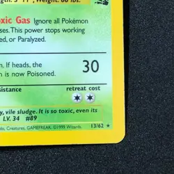 1999 Fossil: Muk (13/62) Holo Vintage Pokemon Card - Image 5