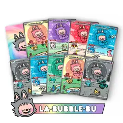 La-Bubble-Bu EX Complete Fan Art Pokemon Card Set | Holographic Big EnergySeries - Image 1
