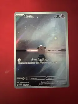 Pokemon Scarlet & Violet: Obsidian Flames Cleffa Illustration Rare Card #202/197 - Image 1