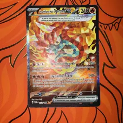 Hearthflame Mask Ogerpon EX Holo Pokemon TCG Card 212/167 Twilight Masquerade - Image 1