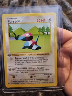 Pokemon TCG Porygon 1st Edition Shadowless Uncommon Card 39/102 LP/NM - Image 1