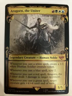 Aragorn, the Uniter Showcase Scrolls FOIL 0643 | LTR The Lord Of The Rings | MTG - Image 1